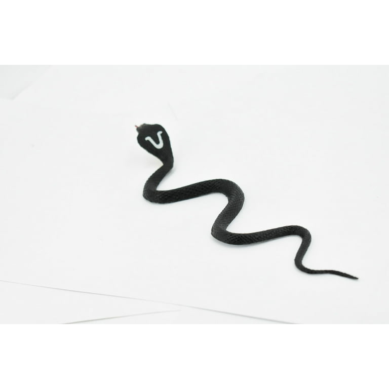 Snake, Black Educational, Painted, Replica, Hand Realistic, Figurine, Gift, Figure, King Cobra, 10\