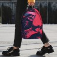 thumbnail image 2 of Lukts Rock Skull Guitarist Pattern 15 Inch Student Backpack, Waterproof Laptop Backpack with Adjustable Shoulder Straps, Lightweight Travel, Campus Backpack, Unisex, 2 of 6