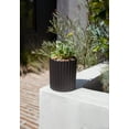 thumbnail image 5 of Veradek Mason Series Demi 6" Plastic-Stone Planter 2-Pack Black, 5 of 9