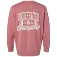 thumbnail image 3 of Unisex Crimson Indiana Hoosiers College Football Playoff 2025 National Champions Vintage Wash Undefeated Sweatshirt, 3 of 3
