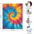 thumbnail image 4 of Colorful Rainbow Tie Dye Spiral Pattern Blanket,Comfortable Soft Flannel Throw Blanket,All Season,Warm Lightweight Blankets for Sofa Bed Couch Living Room Chair,30"x40", 4 of 4