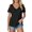 Black, variant on Womens Summer Tops, Womens T Shirts Summer V Neck Cold Shoulder Short Sleeve Tops Women's Cold Shoulder T Shirts V Neck Short Sleeve Tunics Casual Loose Fit Summer Tops 2025 Trendy Blouse