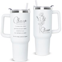 Chaos Coordinator Tumbler with Handle and Straw Chaos Boss Cup Coffee Travel Mug Thanks Gifts for Boss Women Coworker Manager Mom Dad Workers-40 oz Laser Engraved