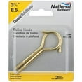 thumbnail image 2 of National Hardware N192-278 V2041 Ceiling Hooks in Solid Brass, 2 pack, 2 of 2