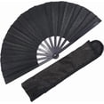 thumbnail image 1 of Abanicos plegables con purpurina negra, abanicos de baile en línea, abanicos de clack con, 1 of 9