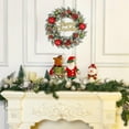 thumbnail image 2 of 16 Inch Artificial Pre-Lit Christmas Wreath, Mixed Pine Decorated Frosted Berries, Pinecones, Holiday Decoration for Front Door, Outdoor, 2 of 6