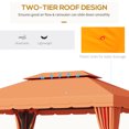 thumbnail image 4 of Outsunny 10 x 13ft Aluminum Frame Gazebo Canopy, Orange, 4 of 10