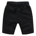 thumbnail image 5 of BAnala Children's Cotton Shorts Summer Casual Drawstring Pants Solid Color Children's Middle Pants Boys Swim Trunks and Shorts (Black,5-6 Years), 5 of 5
