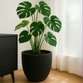 thumbnail image 6 of LeisureMod Dahlia Mid-Century Tapered Round Planter, Fiberstone & MgO Clay, Indoor/Outdoor Plant Pot, 6 of 9