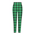 thumbnail image 5 of gbyLJF Womens Workout Yoga Pants Plaid Printed High Waisted Tight Pants Stretchy Butt Lifting Leggings for Women, 5 of 7