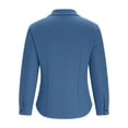 thumbnail image 5 of Xdegoge Women's Long Sleeve Western Style Shirt with Chest Pockets, Fitted Cut, Denim-Like Fabric, Classic Casual Look, 5 of 7