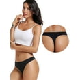 thumbnail image 3 of VOENXE Seamless Women Underwear Thongs,No Show Ladies Thong,Breathable Soft Panties,5-Pack, 3 of 7