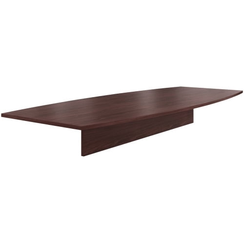 HON Preside Boat Shaped Table Top 120"W Boat Top - 10 ft Table Top Length x 48" Table Top Width x 1.13" Table Top Thickness - Assembly Required - Laminated, Mahogany
