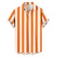 thumbnail image 3 of Ceisia Men's Vertical Stripe Short Sleeve Button Down Casual Shirt for Beach Vacation Orange XXL Gifts, 3 of 7