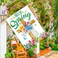 thumbnail image 2 of Hello Spring Welcome Garden Flag 28 x 40 Inch Double Sided Spring Christian Cross Stand House Flag for Home Party Porch Yard Outdoor Decor, 2 of 6