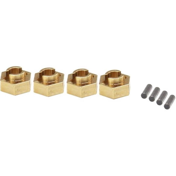 Hot Racing HRASXTF10H 7 mm Hex Brass Stock Wheels Hub for SCX24