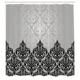 thumbnail image 2 of Ambesonne Vintage Shower Curtain, Medieval Victorian Pattern, 69"Wx70"L, Black White, 2 of 4