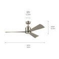 thumbnail image 2 of 310452BSS-Kichler Lighting-True - 3 Blade Ceiling Fan In Minimalist Style-13.5 Inches Tall and 52 Inches Wide-Brushed Stainless Steel Finish, 2 of 7