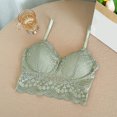 thumbnail image 2 of Tnhcen Bandeau Bra Women Underwired with Breast Pad Lace Lingerie Everyday Bras Women's Underwear Ladies Gift Comfort Wireless Bra, 2 of 3