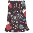 thumbnail image 2 of Bingfone Merry Christmas Print Flannel Fleece Blanket Throw Blanket For Bed,Sofa,Couch,Travel,Camping(80"X60"), 2 of 9