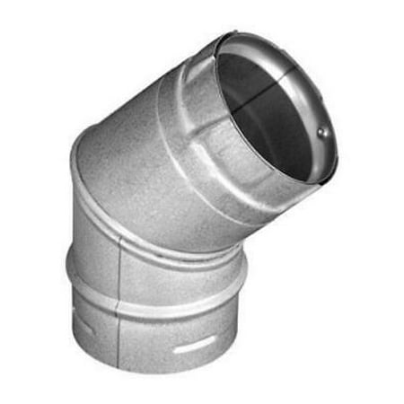 

2pk Duravent 3PVL-E45R Pellet Vent 45 Degree Elbow Pipe 3