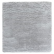 SAFAVIEH Indie Balfour Solid Shag Area Rug, Grey, 4' x 4' Square