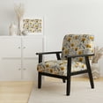 thumbnail image 2 of Designart "Nordic Floral Allure" Yellow Floral Upholstered Accent Chair - Cottage Arm Chair For Bedroom, 2 of 5