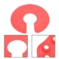 thumbnail image 2 of Dekaim Abrigo de Corte de Pelo, Soft Salon Corte de Pelo Abrigo de Hombro Diseño de Cierre magnético Tinte de Pelo Almohadilla de Silicona Corte de Pelo Capa para el Cuello(Rojo), 2 of 5