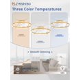 thumbnail image 2 of Ventilador de techo ZMISHIBO de 24" con luz LED, control remoto, 6 velocidades, dorado, 2 of 7