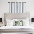 thumbnail image 4 of Blue Beige Kitchen Curtains Short 54 Inch Length, Modern Abstract Gradient Vertical Stripes Grommet Top Bedroom Living Room Curtains, Light Filtering Cafe Curtain Drapes 2 Panels Set 84''x54'', 4 of 9