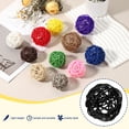 thumbnail image 3 of Uxcell 6 Pcs Bolas de Mimbre de Ratan de 2 Pulgadas, Bolas Decorativas para Rellenos de Jarrones para Bodas, Centro de Mesa, Decoración del Hogar, Negra, 3 of 5
