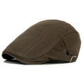 thumbnail image 2 of harmtty Men's Retro Casual Ivy Hat Summer Winter Golf Newsboy Driving Cabbie Flat Cap,Dark Khaki, 2 of 8