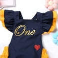 thumbnail image 4 of MSemis Baby Girls Cute First 1st Birthday Outfit Ruffles Romper Bodysuit Princess Party Halloween Costumes, 4 of 6
