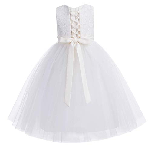 Ekidsbridal Lace Tulle Tutu Flower Girl Dress Birthday Girl Dress Social  Event Pageant Gown Wedding Tulle Dresses Girl Lace Dresses Evening Gown  Special Occasion Dress Ballroom Gown Recital Dress 188 