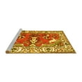 thumbnail image 2 of Ahgly Company Machine Washable Indoor Square Animal Yellow Traditional Area Rugs, 7' Square, 2 of 4