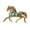 Gold, variant on Stylish Horse Brooch Pin Incorporating Simulated Turquoise Design Excellent Present for Gifting on Special Event