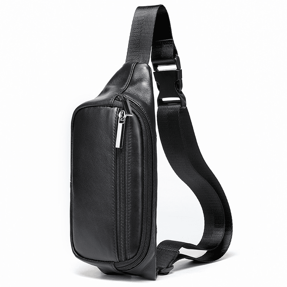 LaBanane Héritage Noir de Jais - sac banane en cuir noir pour femme