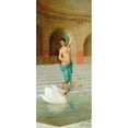 thumbnail image 2 of Ettore Forti 13x24 Black Ornate Framed Double Matted Museum Art Print Titled: Before the Bath, 2 of 5