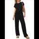 thumbnail image 2 of Conjunto Informal de Dos Piezas de Punto Acanalado para Mujer, Camiseta de Corta y Pantalón , Ideal para el Hogar y para Viajes Negro XXL, 2 of 6