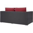 thumbnail image 2 of Modway Causeuse de Mobilier de Patio Extérieur, Rouge, 2 of 6