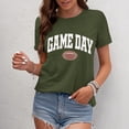 thumbnail image 4 of Karight Football Shirts for Women Game Day T Shirts Football Outfits Funny Graphic Tee Casual Short Sleeve Tee Shirts, 4 of 4