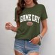 thumbnail image 4 of Karight Football Shirts for Women Game Day T Shirts Football Outfits Funny Graphic Tee Casual Short Sleeve Tee Shirts, 4 of 4