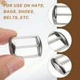 thumbnail image 3 of Uxcell 10Pcs Hebilla de Gorro de Béisbol de Metal, Ajustador de Correa de Gorro Ajustable, Sostenedor de Correa de Bolsa, Suministros de Hardware para Hacer Accesorios de Bolsos, Plata Brillante, 3 of 6