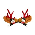 thumbnail image 2 of Dserhfy 1 Pair Christmas Reindeer Antler Hair Clip Cute Elk Santa Claus Hairpin for Women Girls Children Princess Hair Accessories, 2 of 8