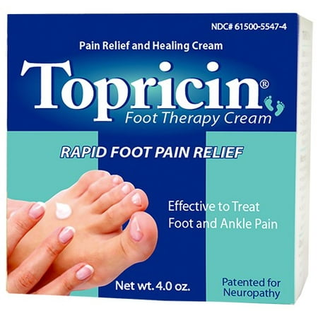 Topricin Foot Pain Relief Cream, 4 Oz