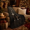 thumbnail image 3 of Brindle Dog Portrait on Black Background, Realistic Pet Style for Dog Lovers, Golden Arch Scene, Warm Flannel Blanket for Living Room and Bedroom, Birthday Gift and Bold Home Decor, 3 of 8