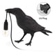 thumbnail image 1 of Lámpara de pared para el hogar Lámpara de pared de pájaro de resina para sala de estar Lámpara de enchufe E14, Pájaro de pie, Negro, Enchufe de EE. UU., Luz de escritorio Methold HA003392-13B, 1 of 7