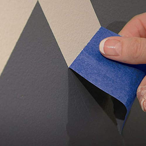 IDL Packaging 3 Rolls of 2" x 60 yards Blue Painters Tape for Painting, Natural Rubber