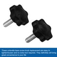 thumbnail image 5 of Trianu 6 Pcs Umbrella Base Stand Replacement Parts, Patio Umbrella Base Replacement Parts Outdoor Umbrella Hole Ring Plug Cover with M8 Thread Screw Replacement Hand Knob, Black, 5 of 9