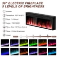 thumbnail image 6 of HARIPUL 70" Fireplace TV Stand for TVs Up to 80" with 36" Electric Fireplace, TV Console for The Living Room, LED Light Entertainment Center, Storage Cabinet, Media Console Table, White, 6 of 7